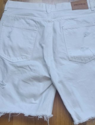 Shorts vaqueros blancos hombre