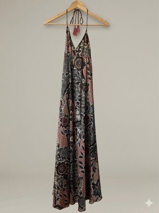 Vestido boho chic étnico largo multicolor Primark