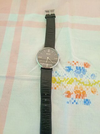 Orologio BOSS Uomo Nero Argento