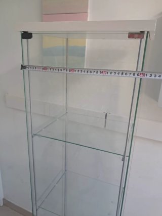 Vitrina expositora cristal blanca