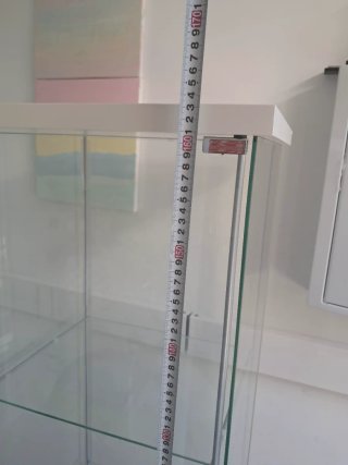 Vitrina expositora cristal blanca