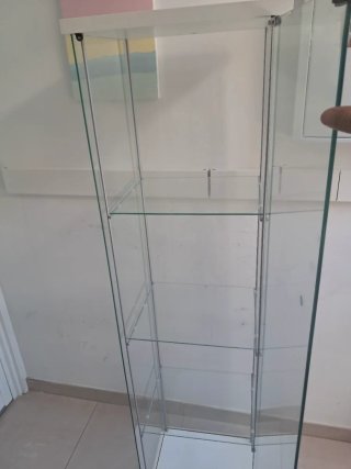 Vitrina expositora cristal blanca