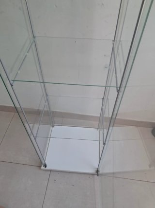 Vitrina expositora cristal blanca