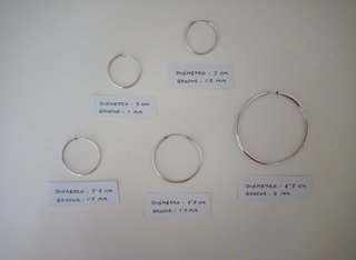 LOTE PENDIENTES DESPAREJADOS - AROS PLATA DE LEY