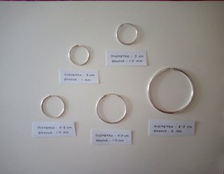LOTE PENDIENTES DESPAREJADOS - AROS PLATA DE LEY