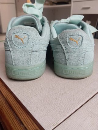 Zapatillas Puma Suede Teal con Lazos