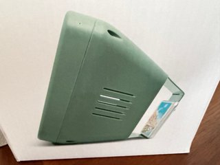 Proyector móvil gris y verde