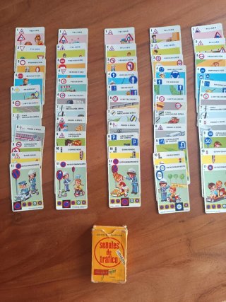 Juego cartas Señales de Tráfico vintage