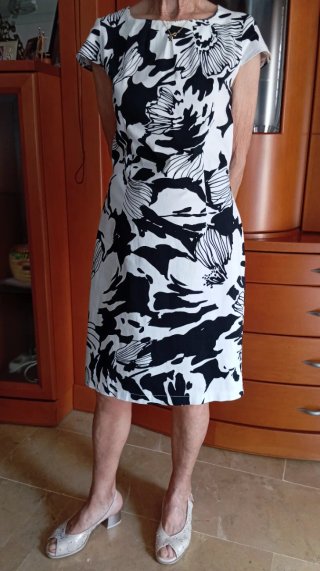 Vestido Festa Negro y Blanco Talla S