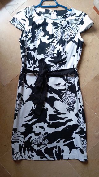 Vestido Festa Negro y Blanco Talla S
