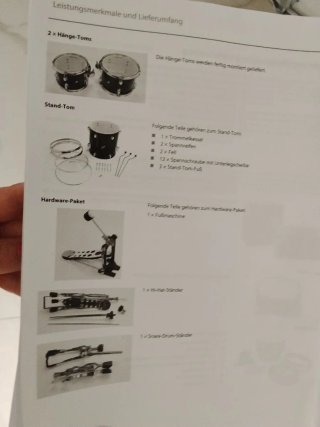 Batería blanca completa