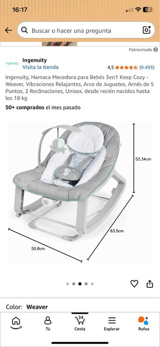 Hamaca Mecedora Bebé