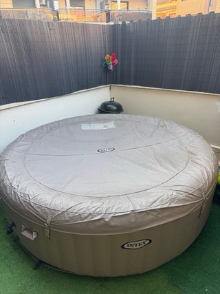 Jacuzzi Intex hinchable marrón y blanco