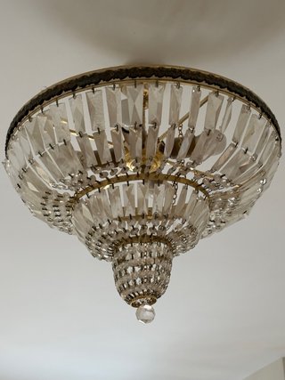 Lámpara de techo cristal y metal
