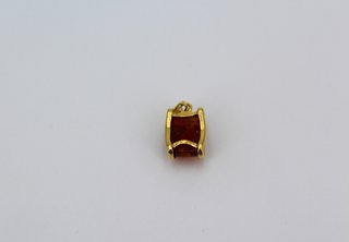 Colgante Oro 18k Piedra Marrón