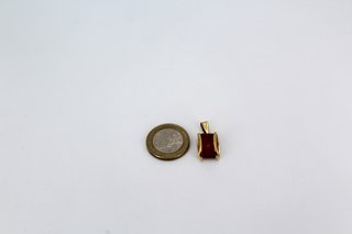 Colgante Oro 18k Piedra Marrón