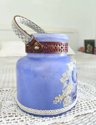 Farol Hada Vintage Morado y Dorado