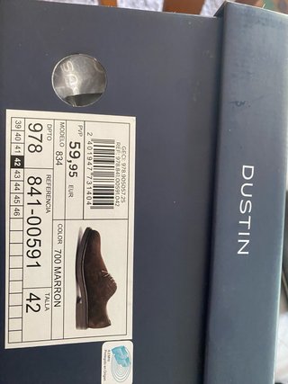 Zapatos ante DUSTIN marrones talla 42