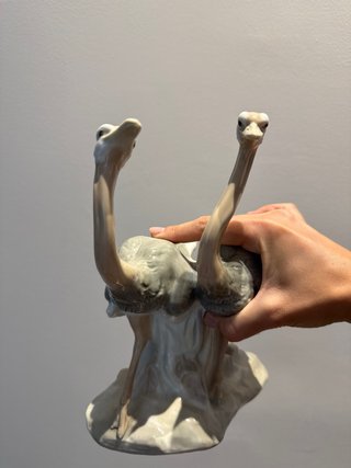Figuras porcelana avestruces