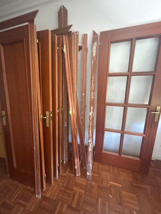 Puertas de madera con cristales y sin+ marcos