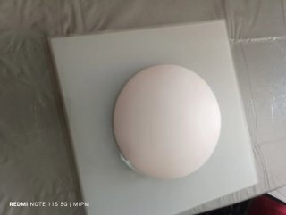 Lámpara de techo cristal blanco opaco