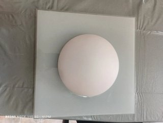 Lámpara de techo cristal blanco opaco