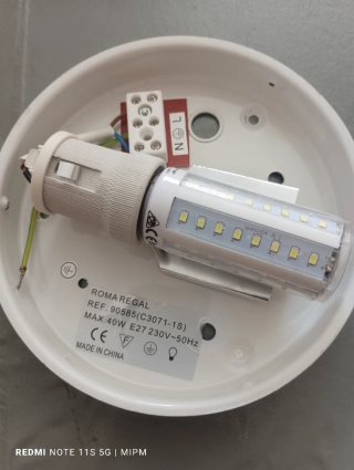 Lámpara de techo cristal blanco opaco