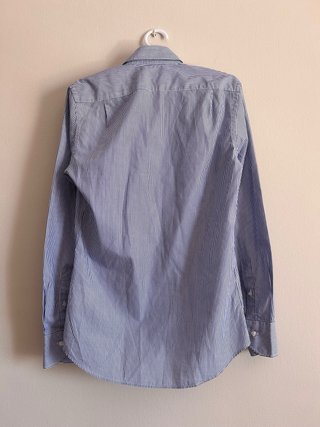 Camisa Carolina Herrera Rayas Azul Talla M