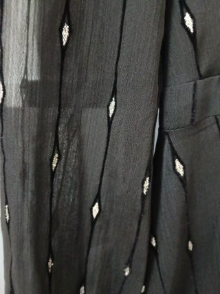 Vestido fiesta mujer negro plateado