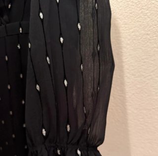 Vestido fiesta mujer negro plateado