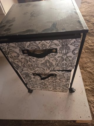 Cajonera de tela con ruedas
