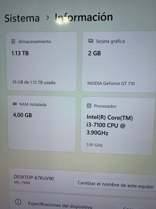 Pc i3 7100 séptima gen.barato