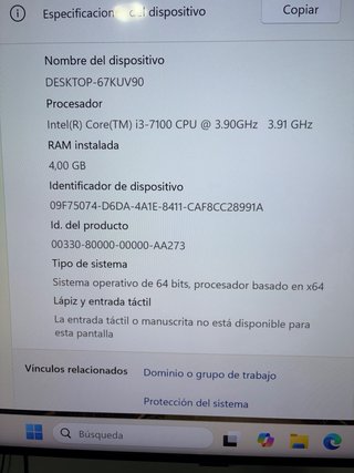 Pc i3 7100 séptima gen.barato