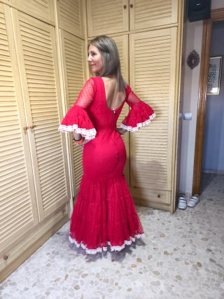 Vestido Gitana Talla S Rojo