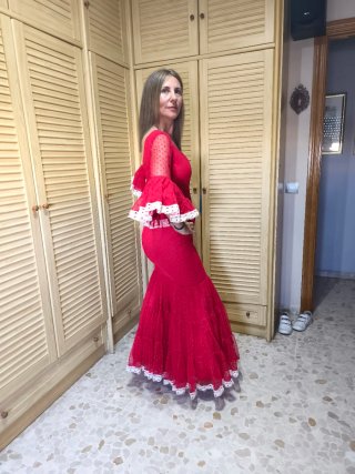 Vestido Gitana Talla S Rojo