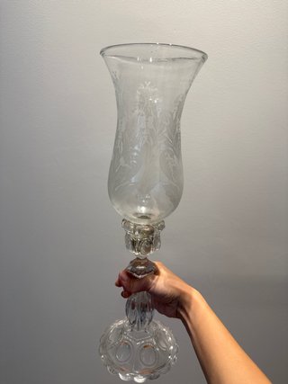 Candelabro de cristal tallado