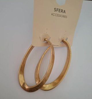 Pendientes largos dorados Sfera