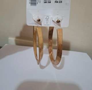 Pendientes largos dorados Sfera