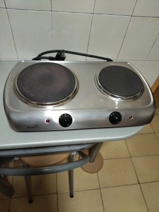 Placa de cocina eléctrica doble