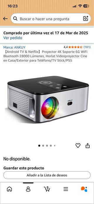 Proyector ANKUY 4K Android TV Netflix