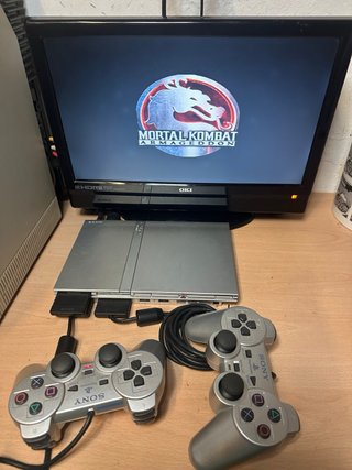 Consola PS2 Slim Plata + 2 Mandos