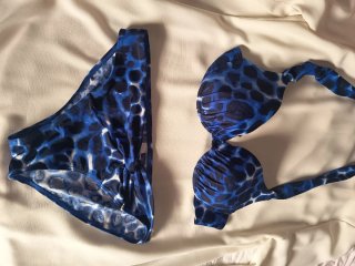 Bikini estampado animal azul