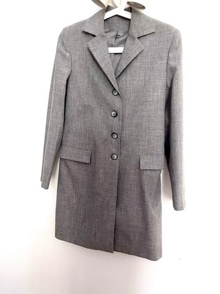 Abito blazer grigio vintage da Parigi stile ufficio