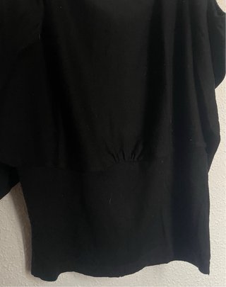 Tricot negro manga murciélago talla S