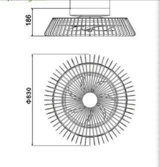 Ventilador de techo sin aspas. Mantra Himalaya