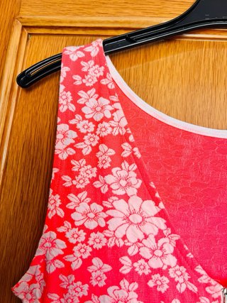 Vestido H&M floral rosa y blanco T.38