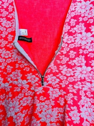 Vestido H&M floral rosa y blanco T.38