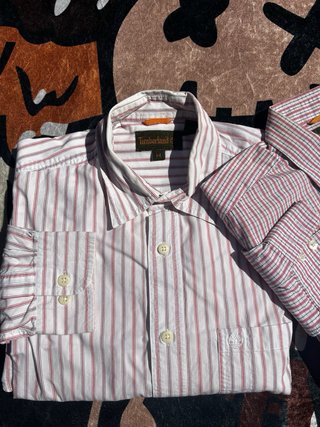 Set 2 Camicie Timberland a righe rosse e bianche