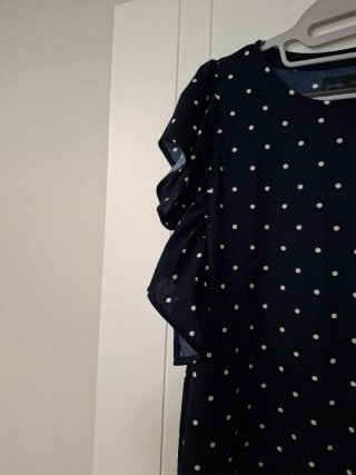 Vestido Lefties lunares azul y blanco
