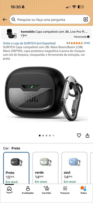 Funda Auriculares JBL Negra